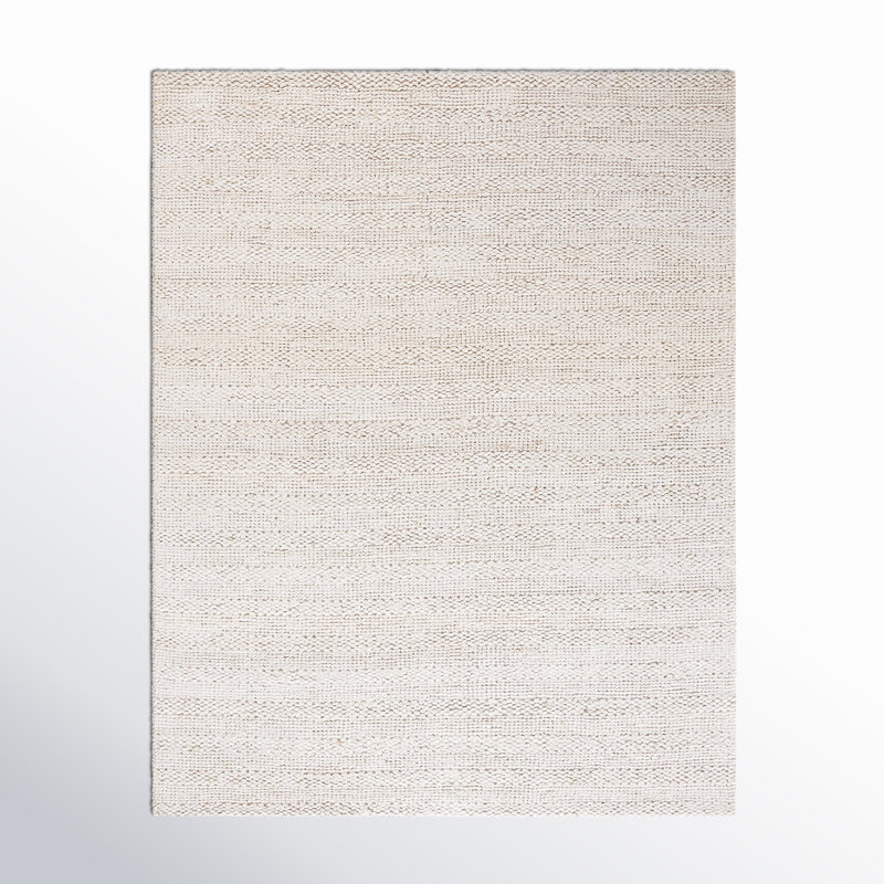 Tapis blanchi fabriqué à la main Stanwick, Rectangle 2 pi 3 po x 4 pi
