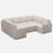 Seybert Modern U-Shaped Velvet Chenille Sectional Sofa For Living Room-2005509199