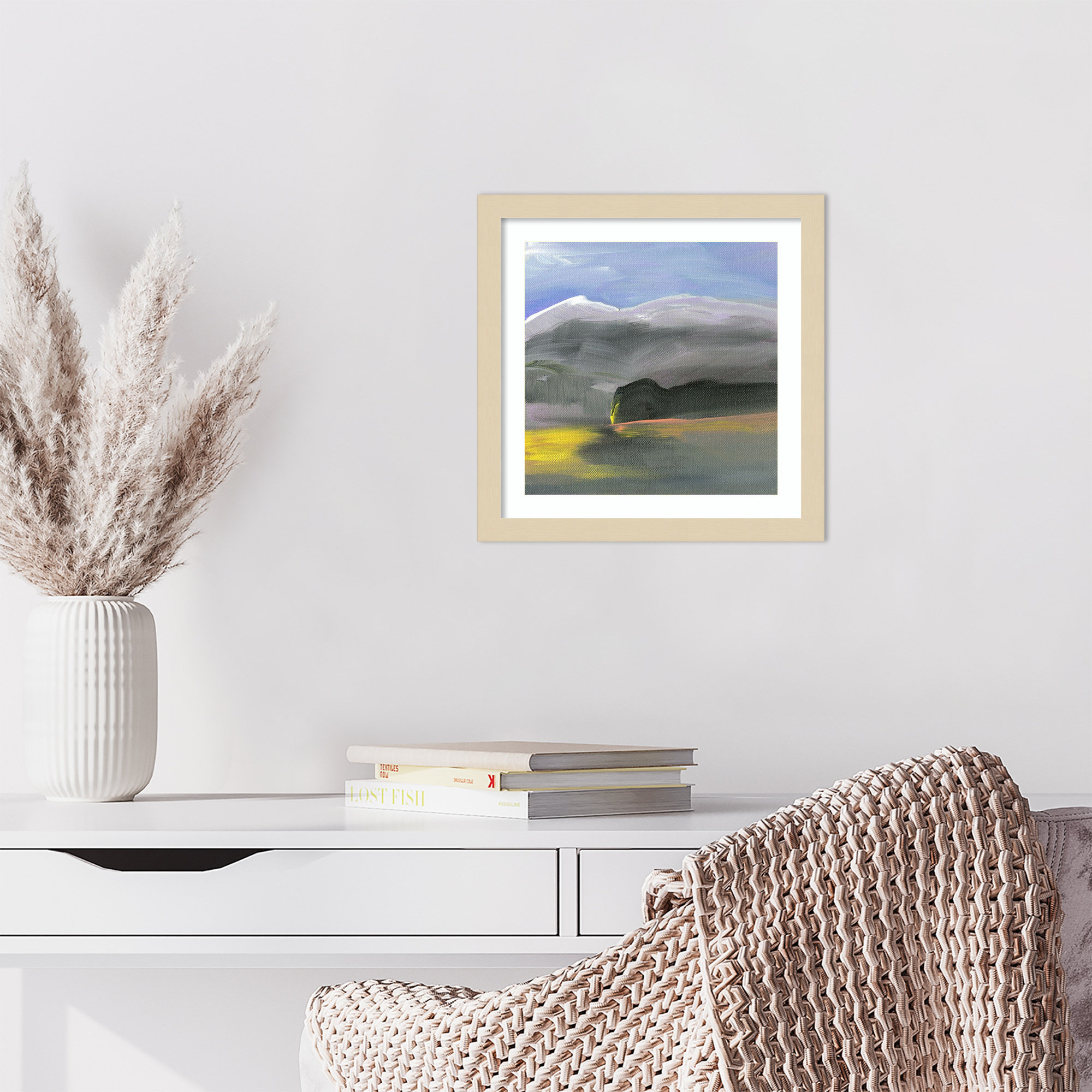 Before A Shift by Karen Suderman Wood Framed Wall Art Print, 13" H x 13" W, Brown