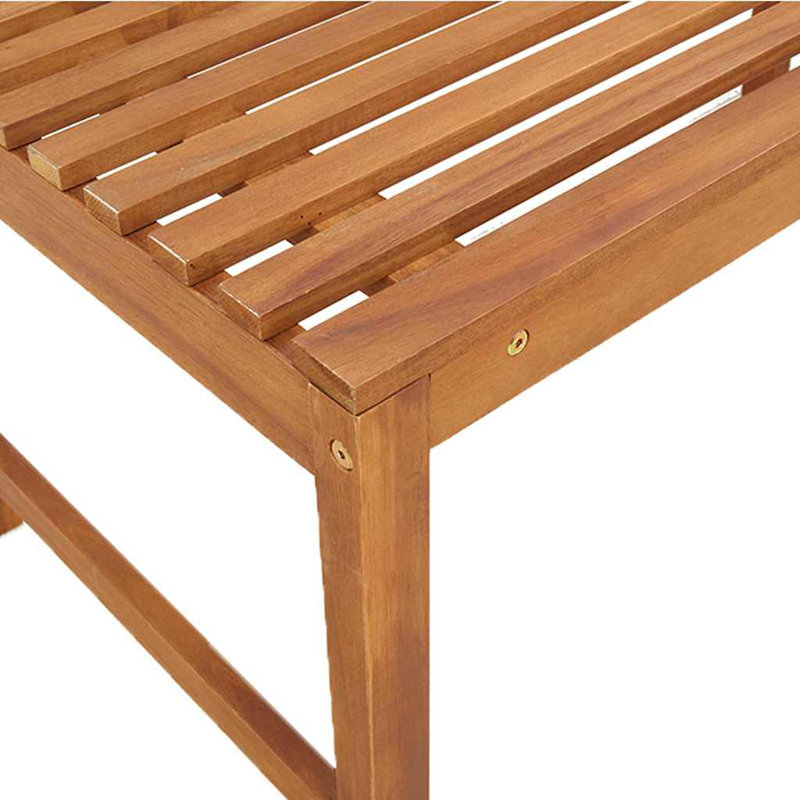 Ensemble de banc de jardin vidaXL 5 pièces en bois d'acacia massif brun
