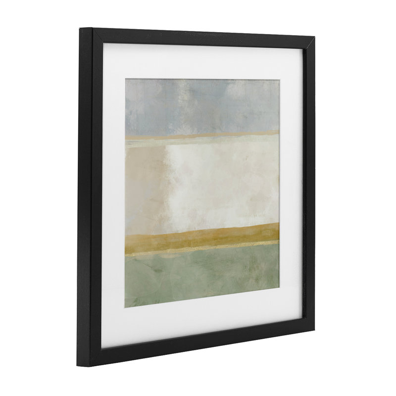 Reproduction encadrée sous verre Earthy, H 13 po x l 13 po, Cadre noir minuit