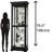Deloatch Lighted Glass Curio Cabinet with Adjustable Shelves-1660288706