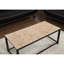 Table d'appoint de salon - café rectangulaire rectangulaire de 42 po avec support stable en métal pour plateau et support