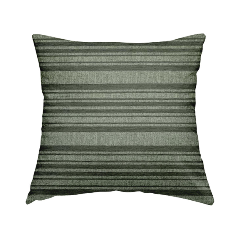 Langton Striped Square Cushion, 43cm H x 43cm W x 5cm D, Grey