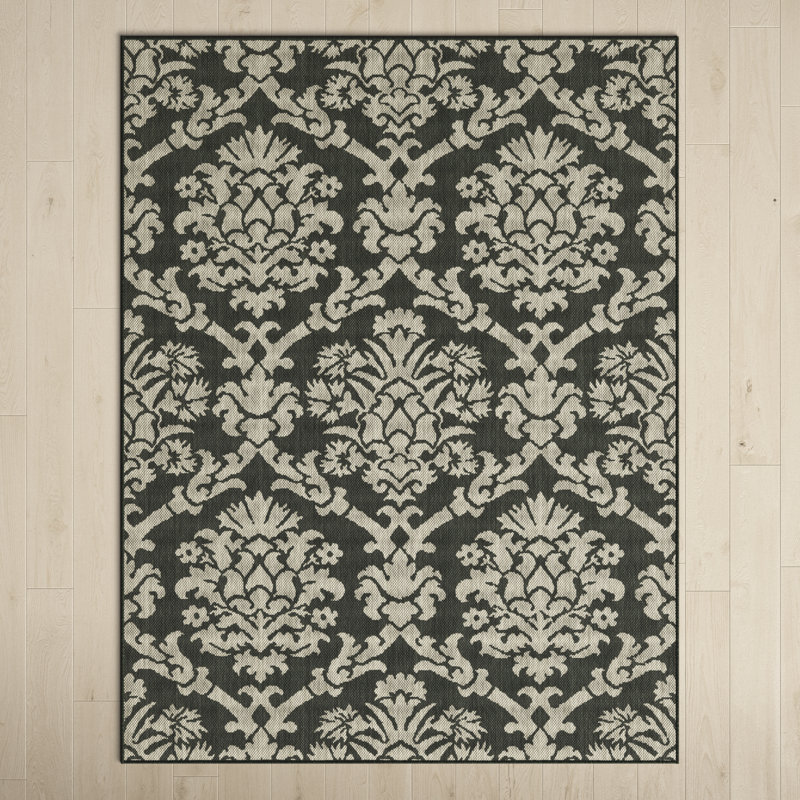 Crawford Oriental Indoor / Outdoor Rug, Rectangle 7'10" x 10'