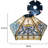 Tiffany Lamp Shade 16 Inches Wide Hexagon Style Stained Glass Lampshade for Table Lamp