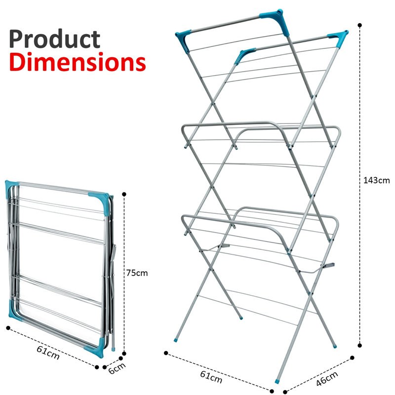 Emelyn Metal Foldable Freestanding Drying Rack