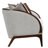 Houston Bouclé 3-Seater Sofa - Pebble Gray/Walnut