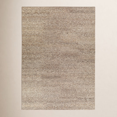 Alaina Handmade Wool Beige Rug
