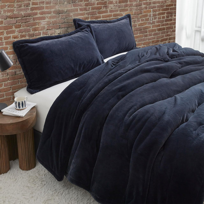 Ensemble d'édredon surdimensionné Coma, Édredon pour grand lit + 2 taies décoratives sta, Bleu