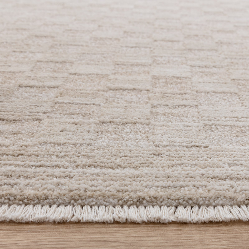 Asiatic Laurent Chequered Beige Area Rug, Rectangle 160 x 240 cm