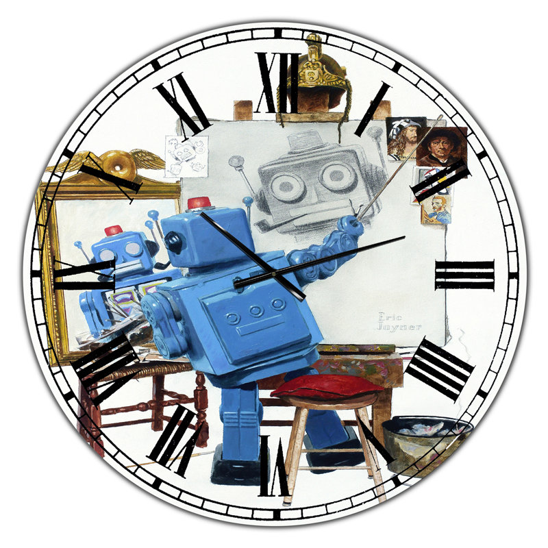 Horloge murale moderne surdimensionnée Robot, Médium