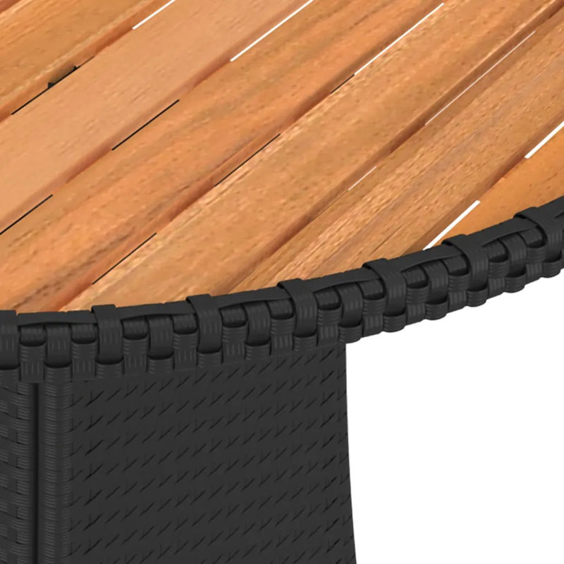 Sadler Round Wicker Outdoor Dining Table , 70cm cm W 70cm cm D