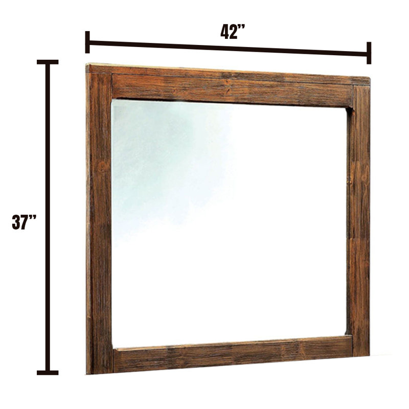 Miroir Kensingten au fini rustique naturel