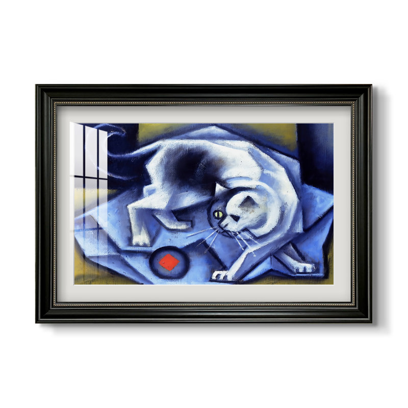 Le Chat blanc (Der weiÃŸe Kater), 1912 - Jean Metzinger - Estampe encadrée sur mesure, Format intérieur 20 po x 28 po