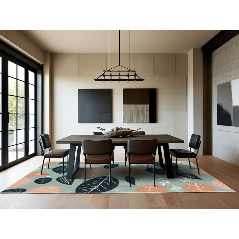 Mossy Flow Rug, Rectangle 4' x 6'