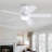 Flush Mount Ceiling Fan With Led Lights And Remote Control-574123726-574123696