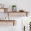 Bois massif + tablettes murales en panneau de fibres à densité moyenne, présentoir à décor moderne pour chambre à coucher, salle de bain, cuisine, salon