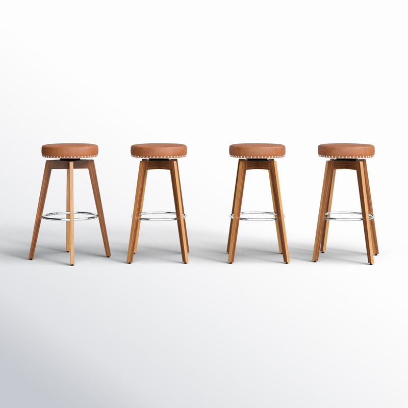 Tabouret de bar pivotant 31,25 po Ashara, Brun