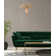 4-Light Beige Fabric Pattern Chandelier With A Bronze Frame