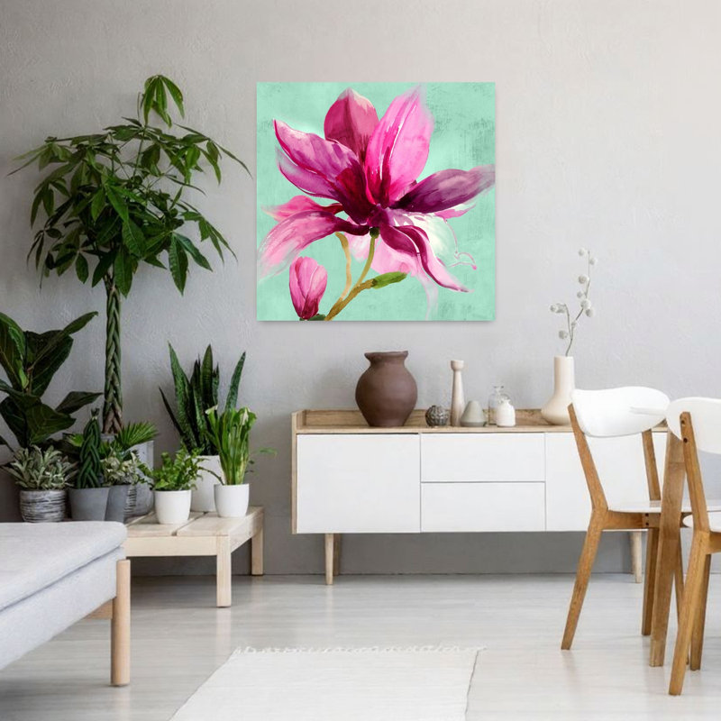 Sweetpea II abstrait délicat éthéré fleur nature, H 36 po x l 36 po