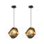 Darah - Light Matte Black Geometric Pendant-1618039795