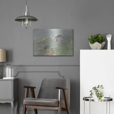 'Koi Reflections 1' by Alicia Ludwig Metal Wall Art