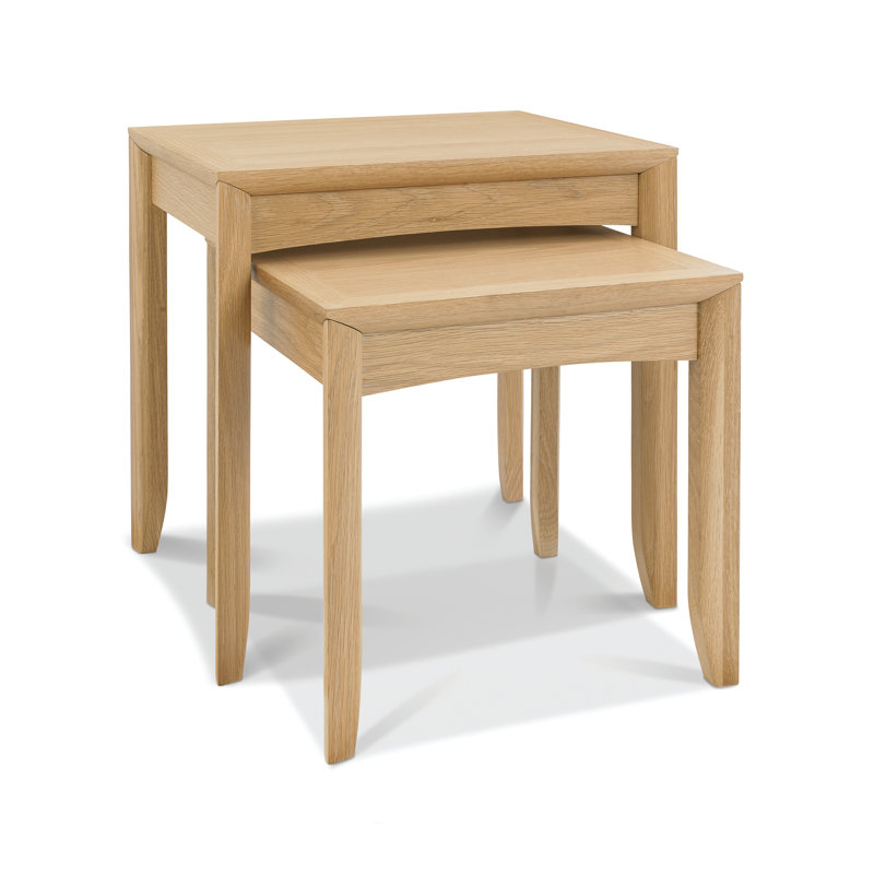 Izzie Solid Wood Nesting Tables, Oak, Oak