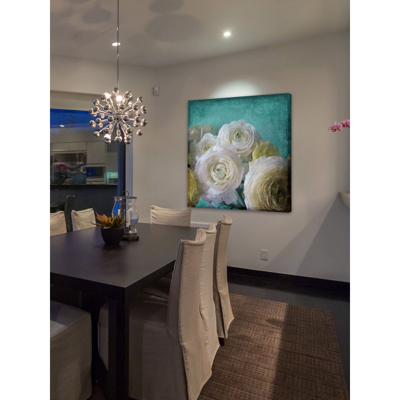 Yellow Ranunculus Floral Canvas Print 40" x 40"