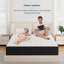 Matelas en mousse à mémoire de forme 10 po / 12 po dans une boîte - Gel rafraîchissant, couches de charbon de bois et soulagement de la pression-1818030005-1824398457