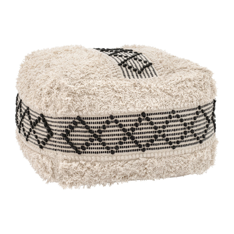 Girraj Ottoman Beige & Black