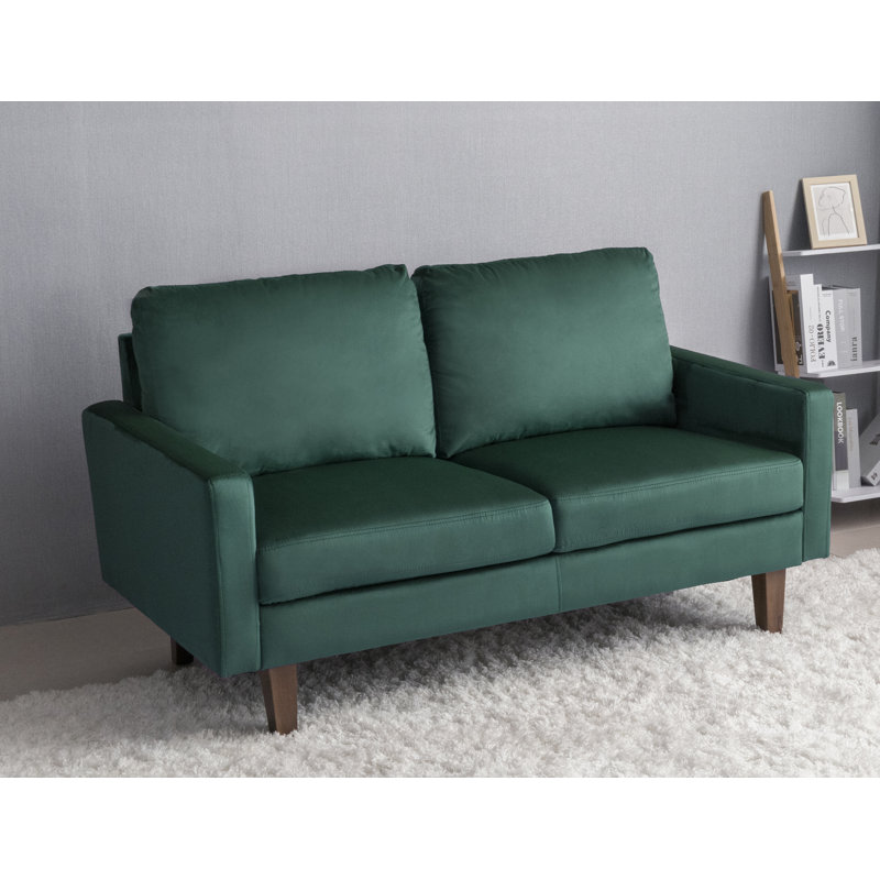 Isa-Bella Upholstered Loveseat, Gray Velvet, 57.9" W x 32" L