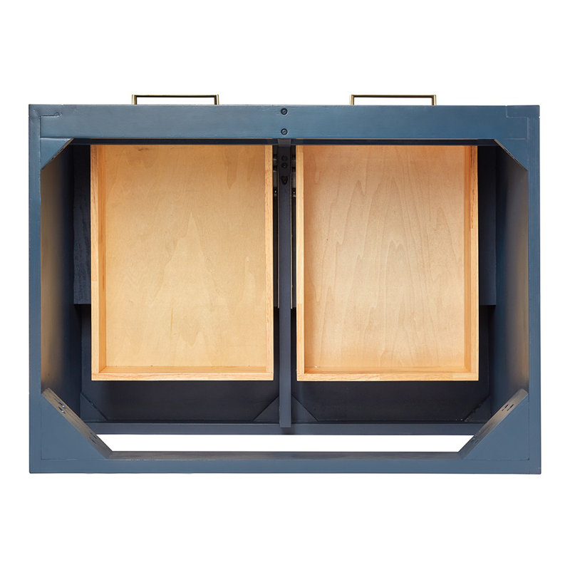 31'' W Single Vanity, Midnight Blue, Satin Brass