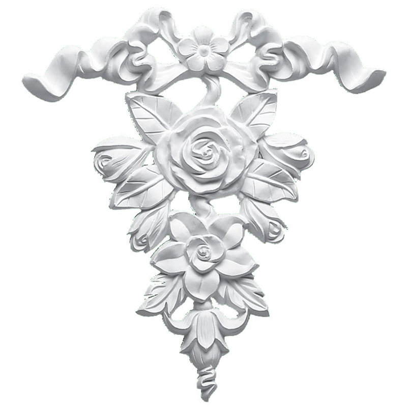 Garniture de ruban et de rose H 9 po x l 8 1/2 po x P 3/4 po Versailles