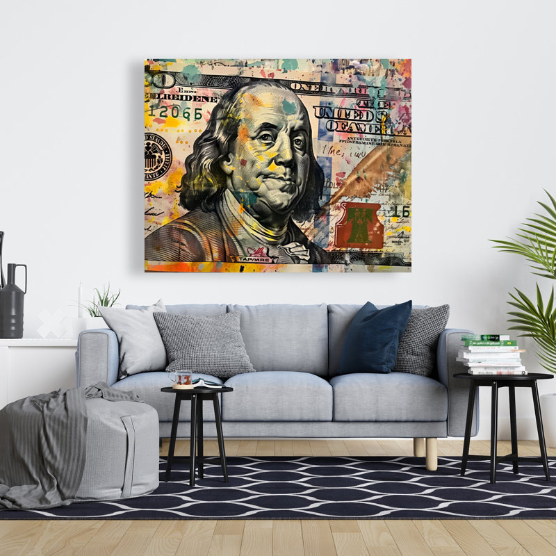 Franklin Red Canvas | Stylish Home Decor Accent Piece