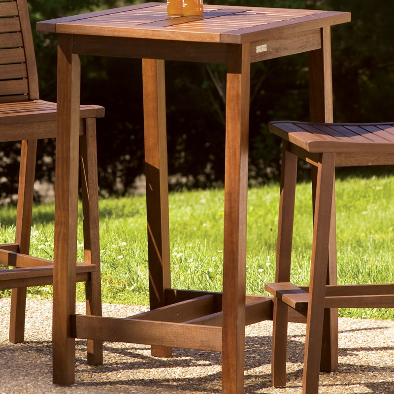 Table de bar carrée Shanelle, Ombre brune