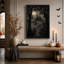 Impression sur toile, "Gothic Castle on Hill with Full Moon And Misty Halloween"-1072789814