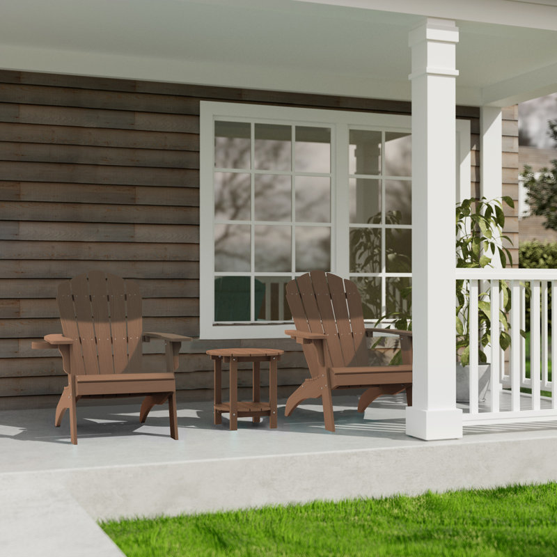 Oversized Adirondack 3 Piece Seating Group, Teak