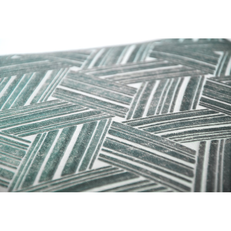Entwined Square Velvet Pillow Cover & Insert, Jade, 20" x 20"