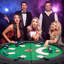 Table de poker ronde à 8 joueurs 47,2 po, table de jeu à domicile avec porte-gobelets