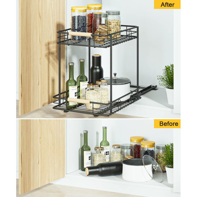 MooJ Plastic;Steel Under Sink Organizer