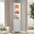 70.87 In. H  3 Layer Accent Corner Cabinet Storage 3 Layer With Led Light