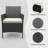 Patio Furniture Set, PE Rattan Wicker 3 Pcs Outdoor Sofa Set,Washable Cushion and Tempered Glass Tabletop, Conversation Furniture for Garden Poolside Balcony(Grey/Beige)-1932642885