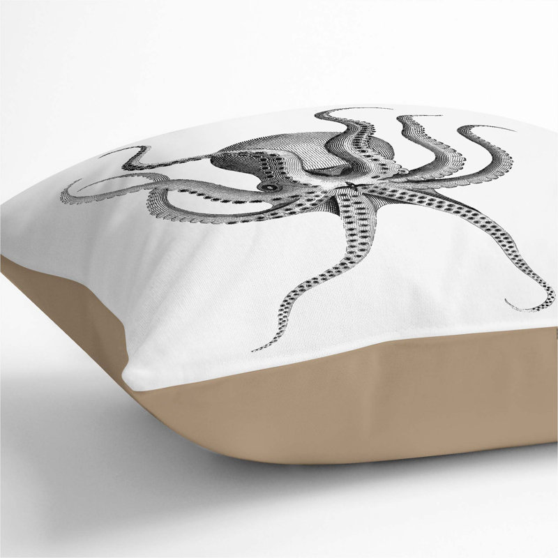 Square Throw Cushion, 40cm H x 40cm W x 15cm D, Stone