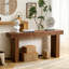 Console rustique en bois naturel au design minimaliste