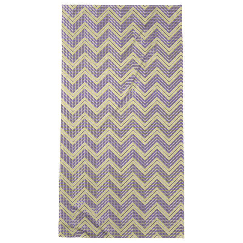 Serviette de plage Stephenie, Mauve/jaune