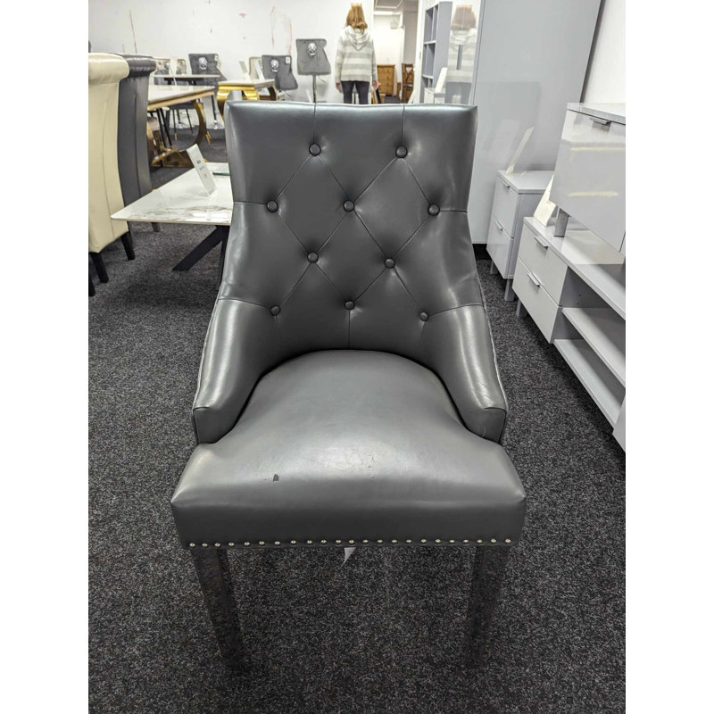 Nova 50cm H Upholstered Metal Full Back Armchair