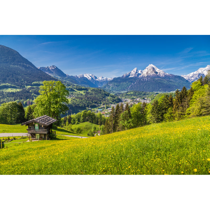 Chalet Androff en été par Bluejayp Photo, H 8 po x l 12 po x P 1,25 po