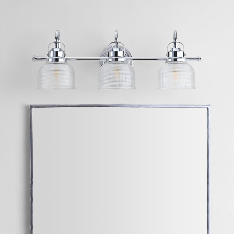 Gilcrease Metal/Glass LED Vanity Light, Chrome, 3