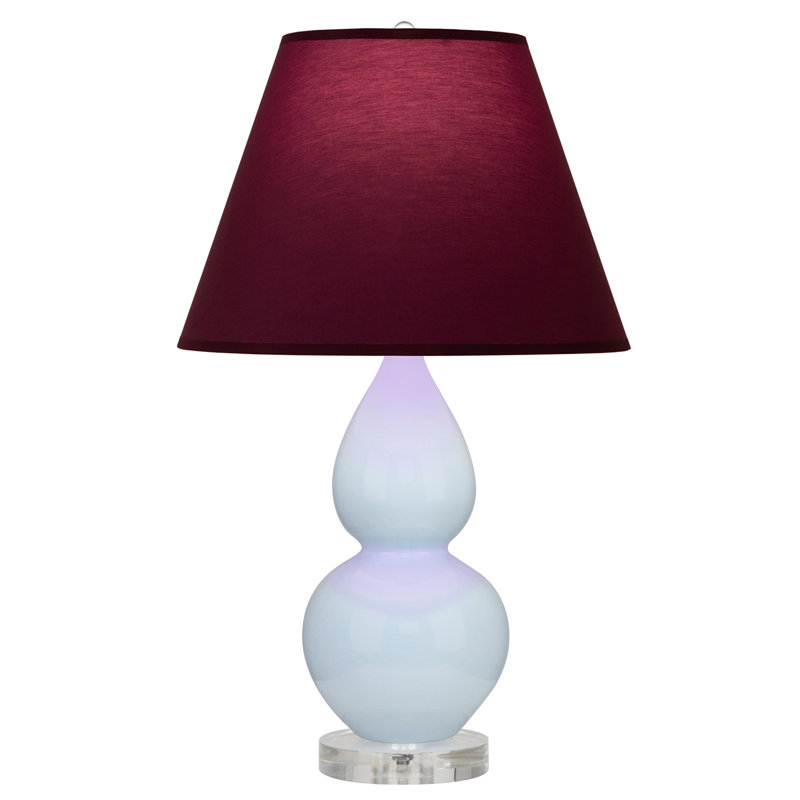 Small Double Gourd Accent Lamp, Plum/Lavender, Baby Blue
